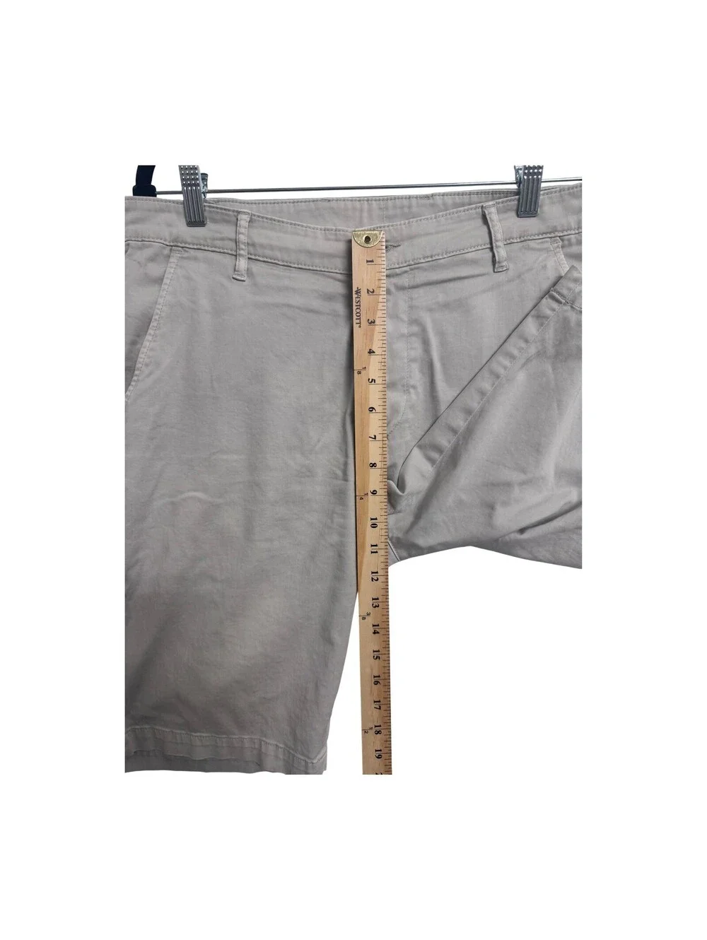 AG Adriano Goldschmied The Griffin Mens Pants 34R Khaki Stretch Chino